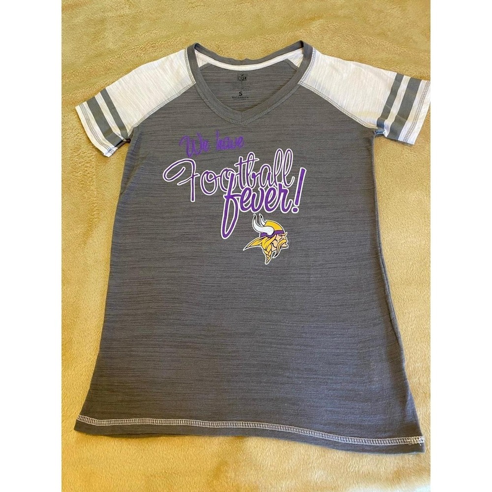 NFL Vikings Shirt Women Maternity Small V Neck Football